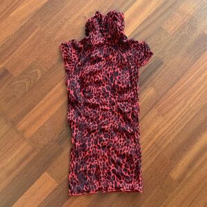 Zara Collection sheer animal print blouse